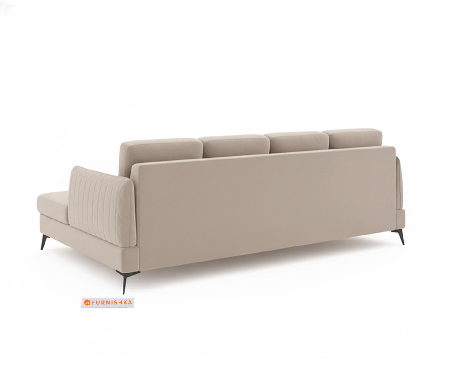 Corbida 3 Seater Sectional Sofa LHS  Light Beige - Furnishka