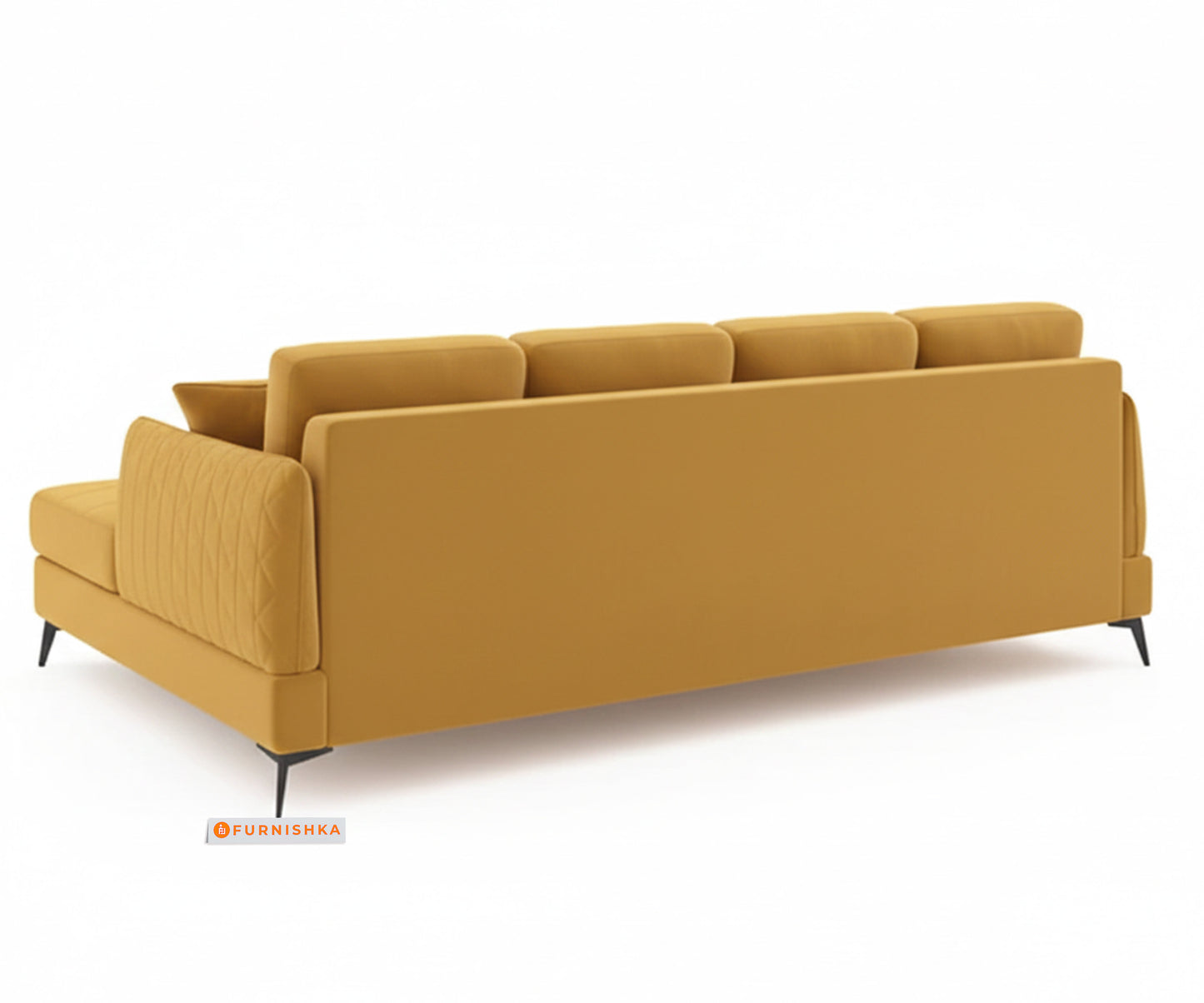 Corbida 3 Seater Sectional Sofa LHS  Mustard yellow - Furnishka