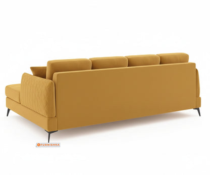 Corbida 3 Seater Sectional Sofa LHS  Mustard yellow - Furnishka