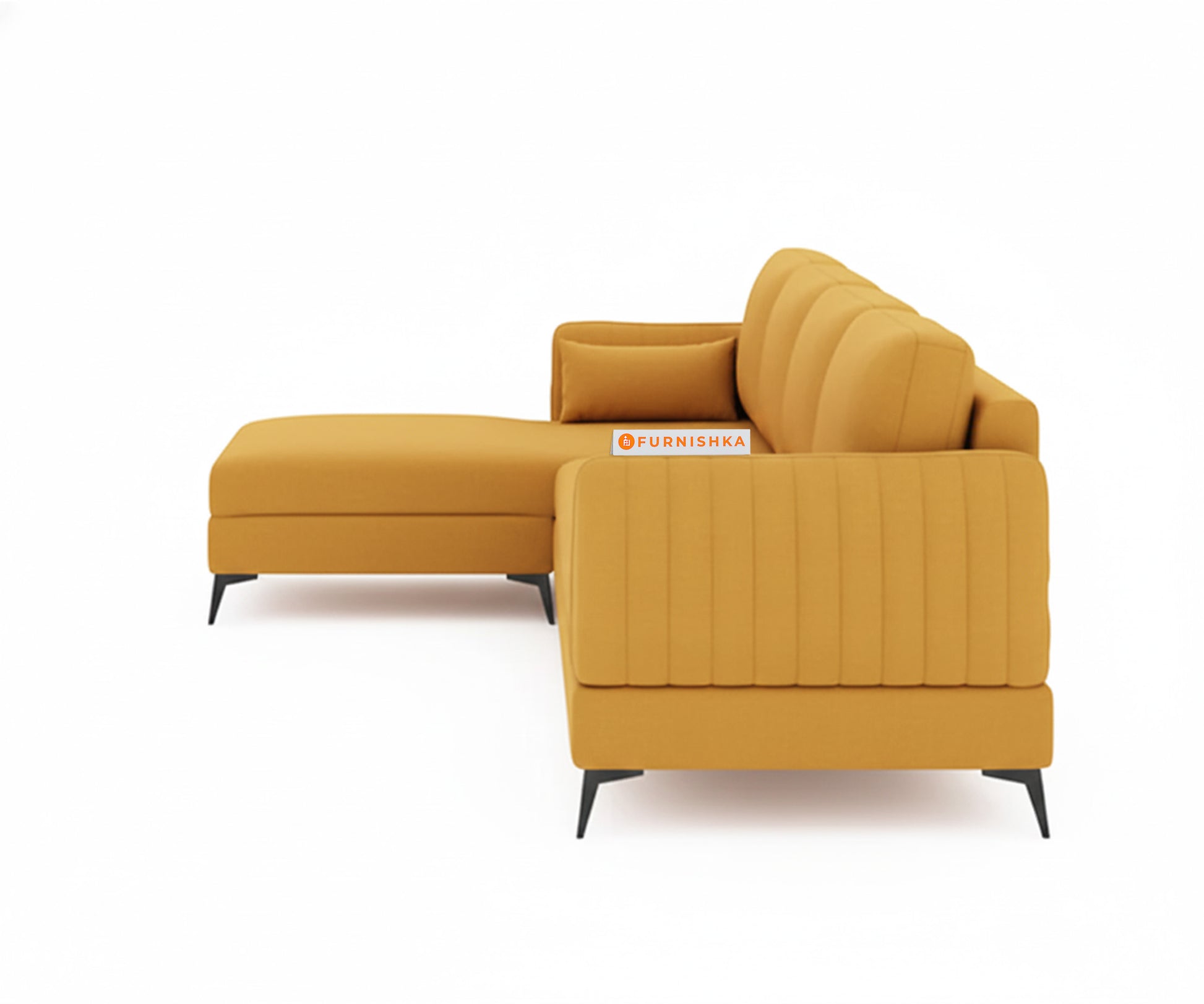 Corbida 3 Seater Sectional Sofa LHS  Mustard yellow - Furnishka