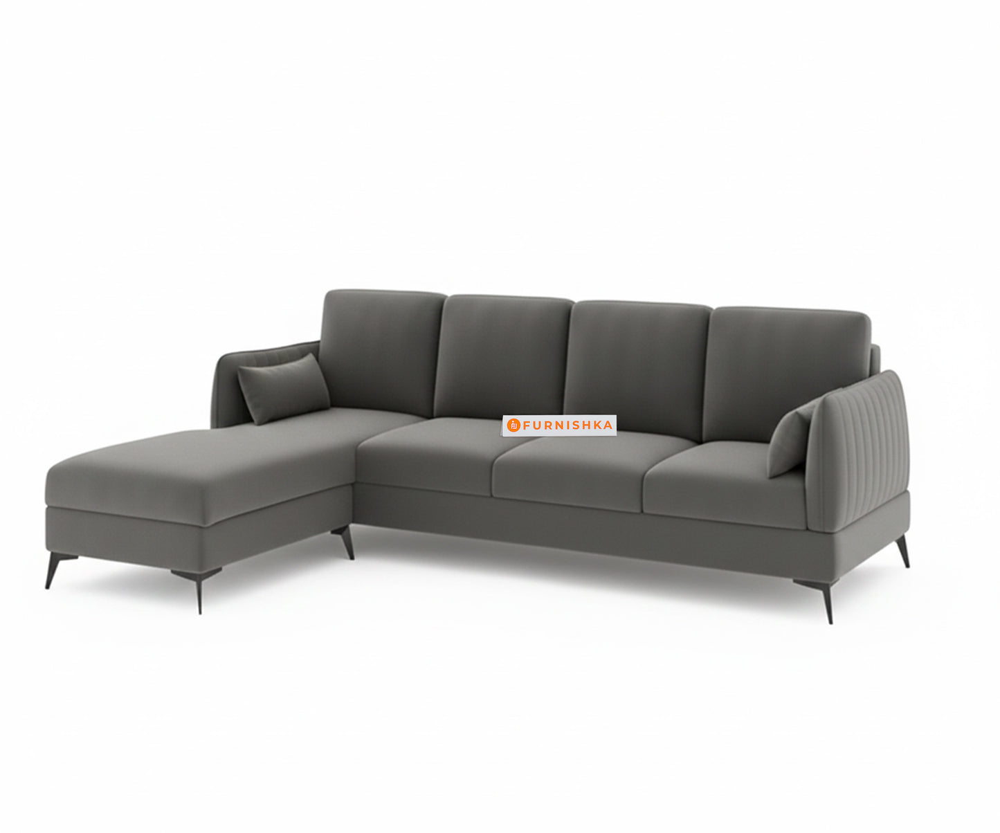 Corbida 3 Seater Sectional Sofa LHS Space Grey - Furnishka