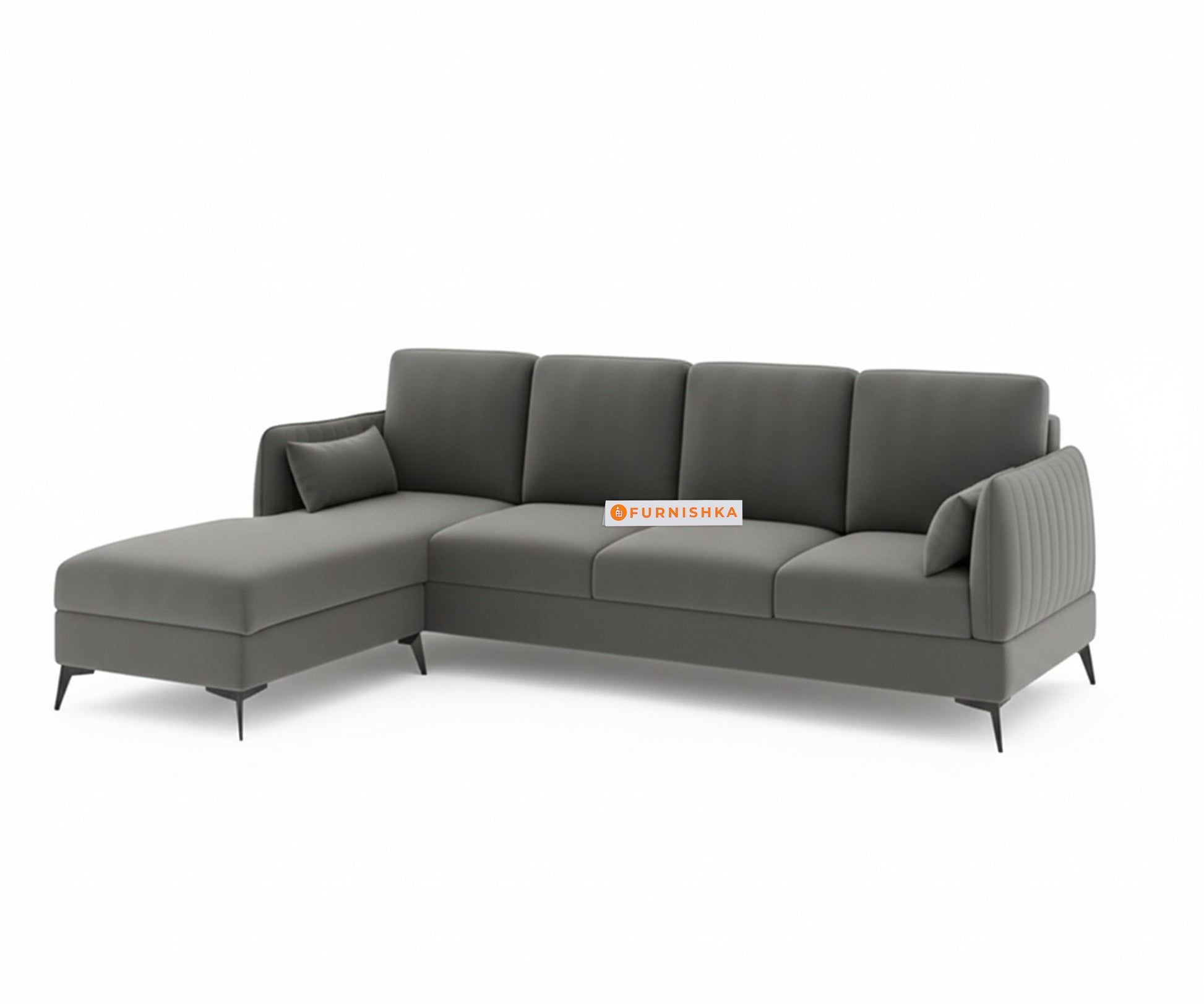 Corbida 3 Seater Sectional Sofa LHS Space Grey - Furnishka