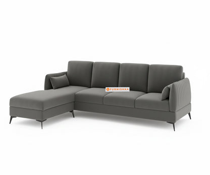 Corbida 3 Seater Sectional Sofa LHS Space Grey - Furnishka
