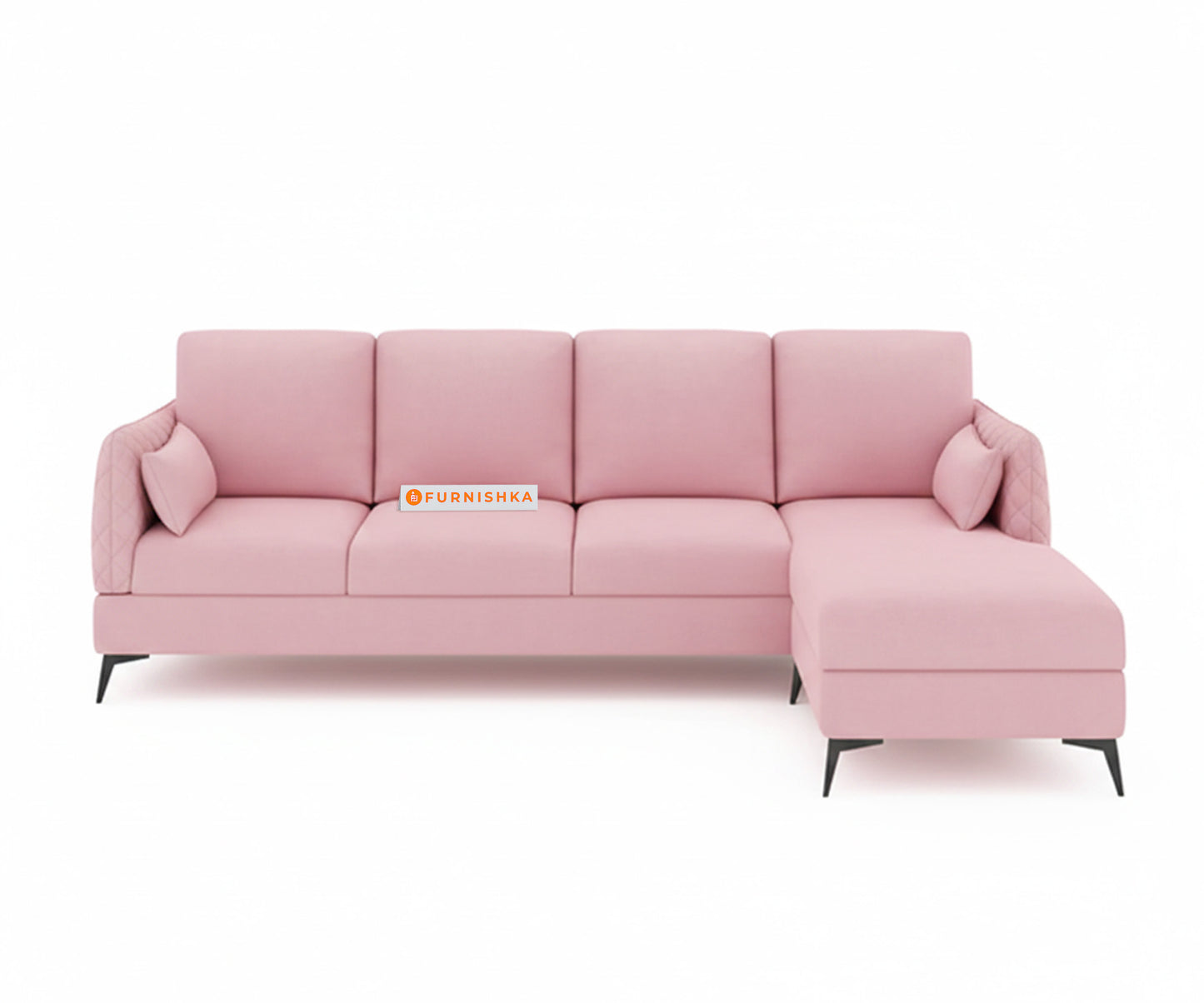 Corbida 3 Seater Sectional Sofa RHS Flamingo Pink - Furnishka