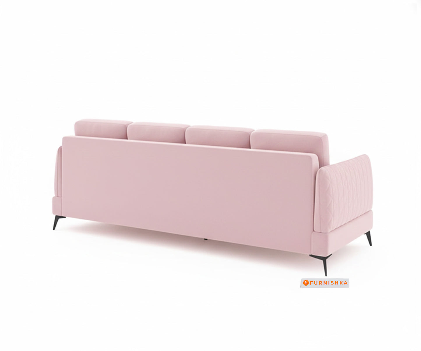 Corbida 3 Seater Sectional Sofa RHS Flamingo Pink - Furnishka