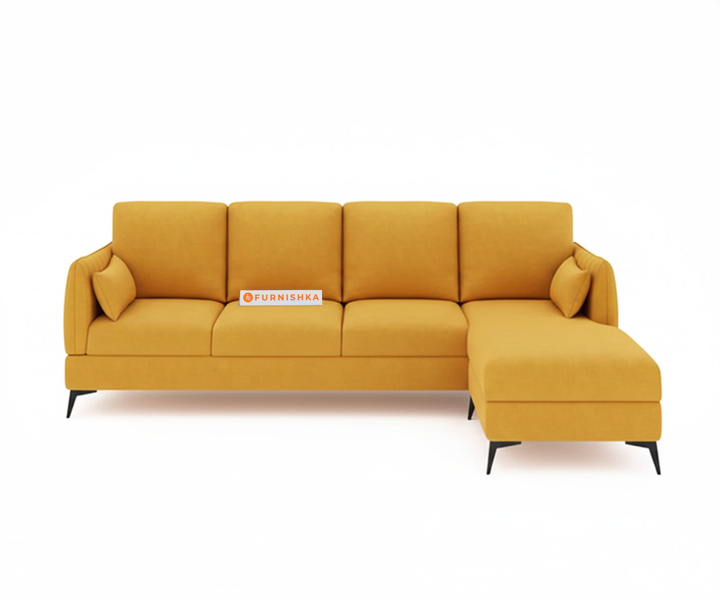 Corbida 3 Seater Sectional Sofa RHS Mustard yellow - Furnishka