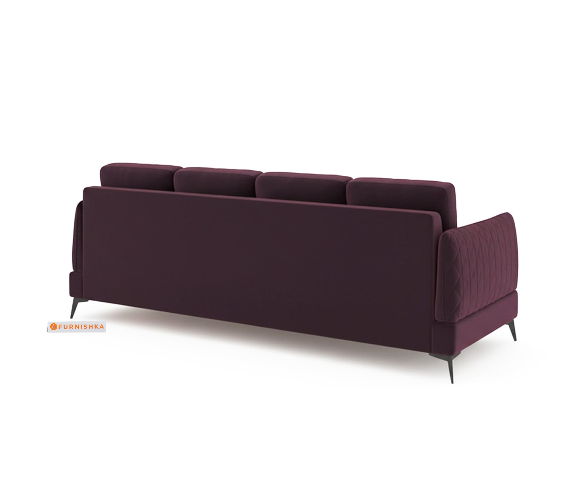 Corbida 3 Seater Sectional Sofa RHS Red Wine - Furnishka 