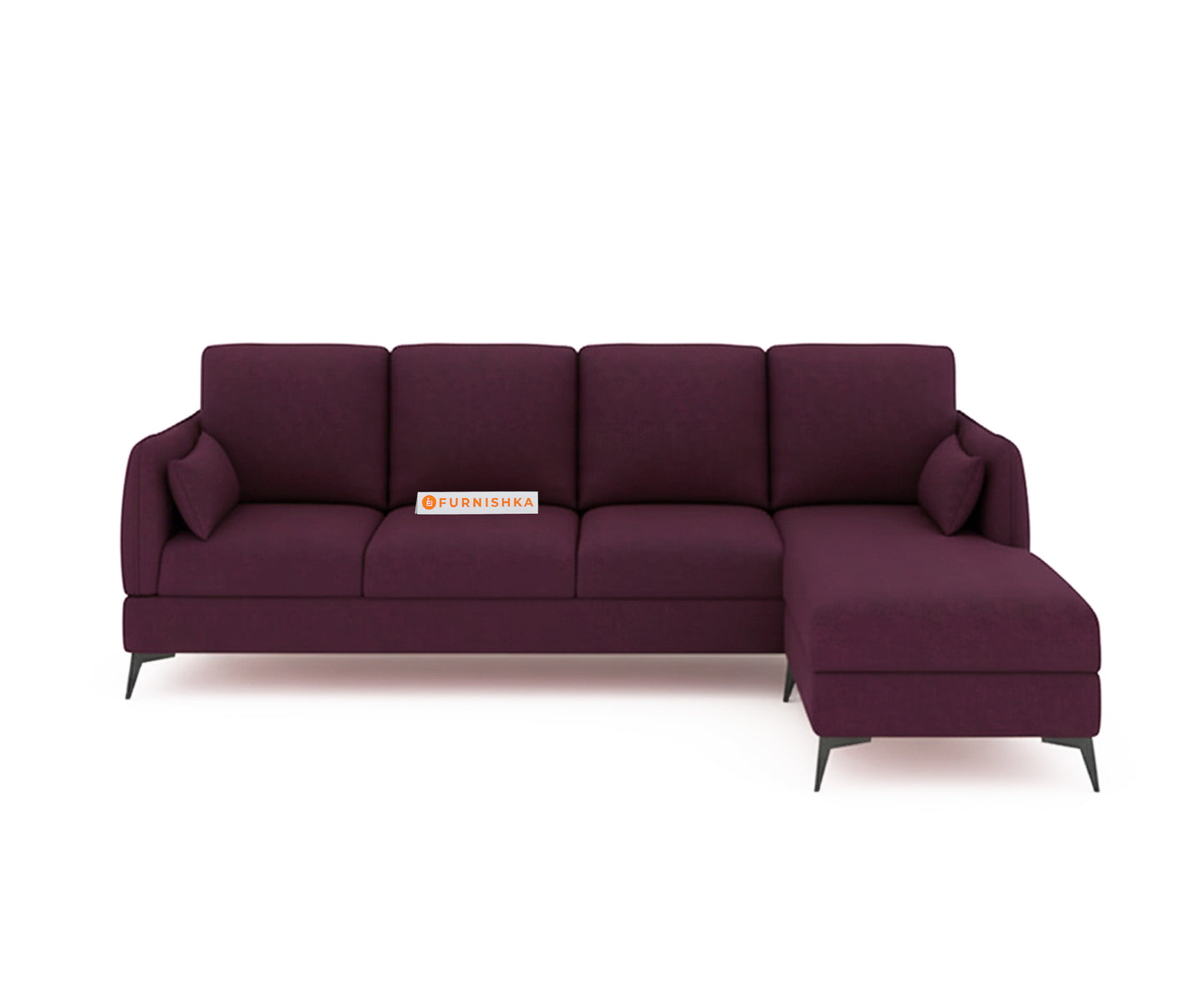 Corbida 3 Seater Sectional Sofa RHS Red Wine - Furnishka 