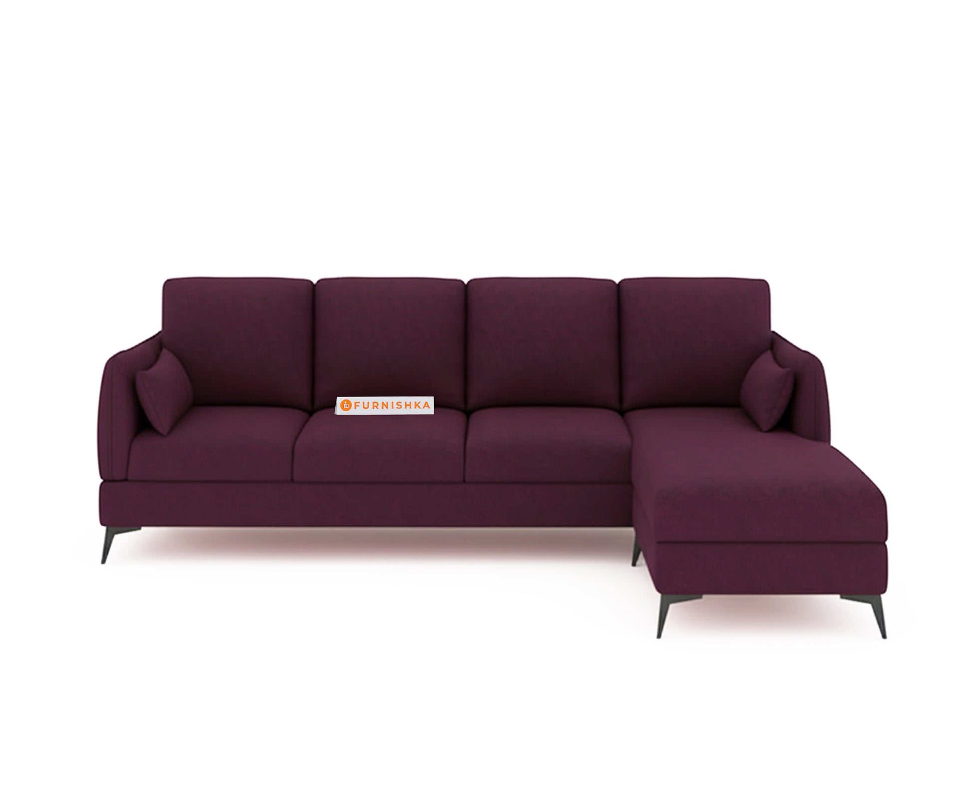 Corbida 3 Seater Sectional Sofa RHS Red Wine - Furnishka 