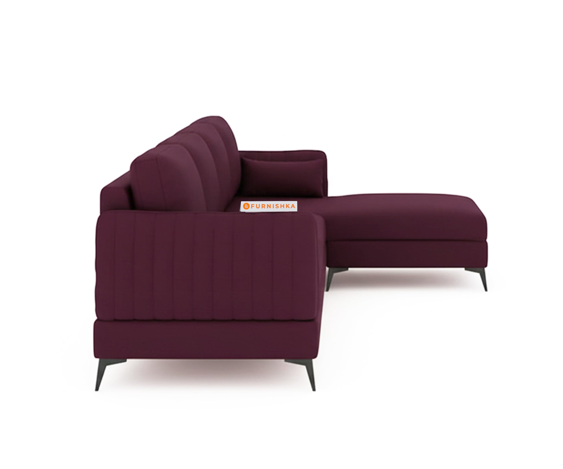 Corbida 3 Seater Sectional Sofa RHS Red Wine - Furnishka 