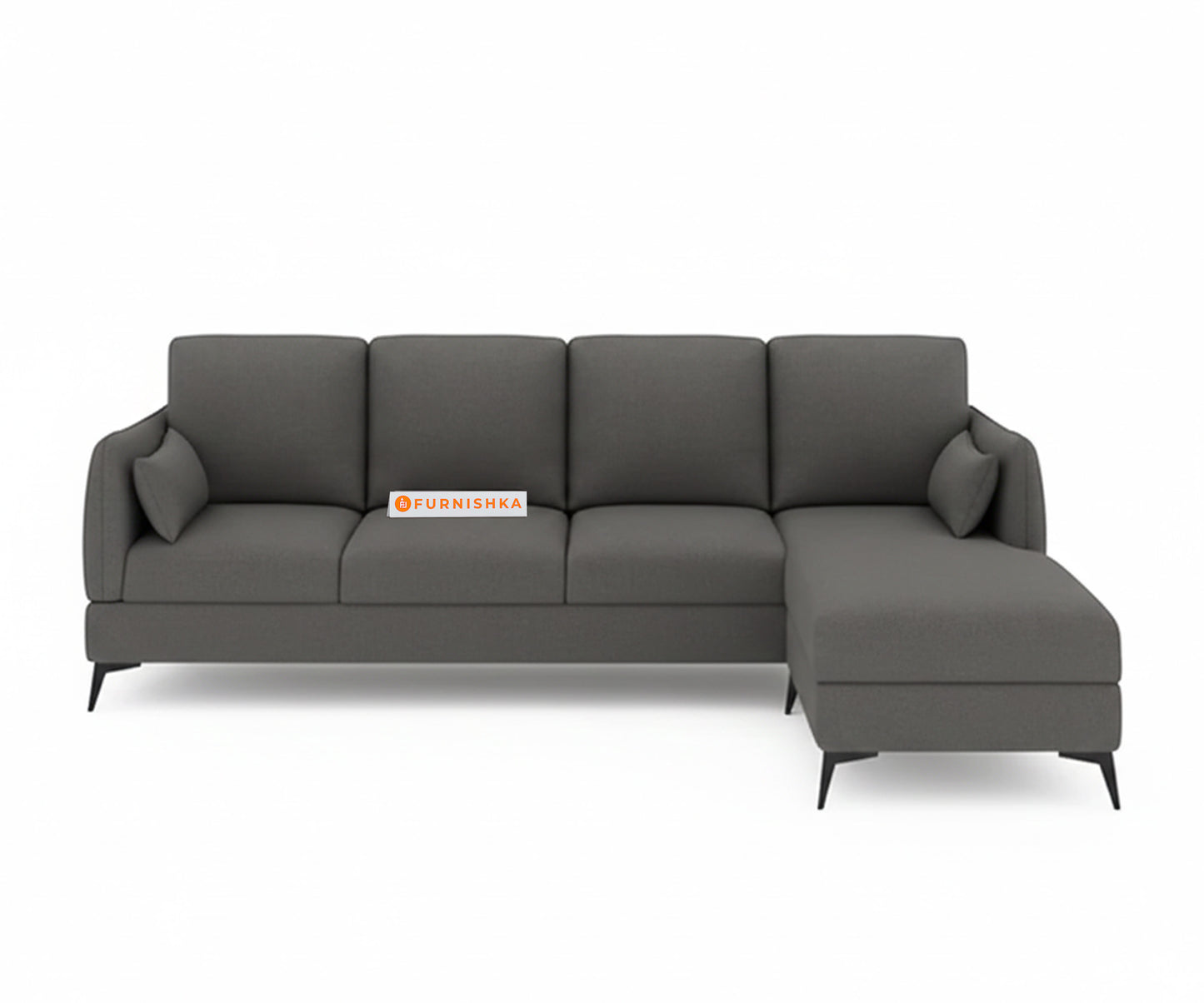 Corbida 3 Seater Sectional Sofa RHS Space Grey - Furnishka