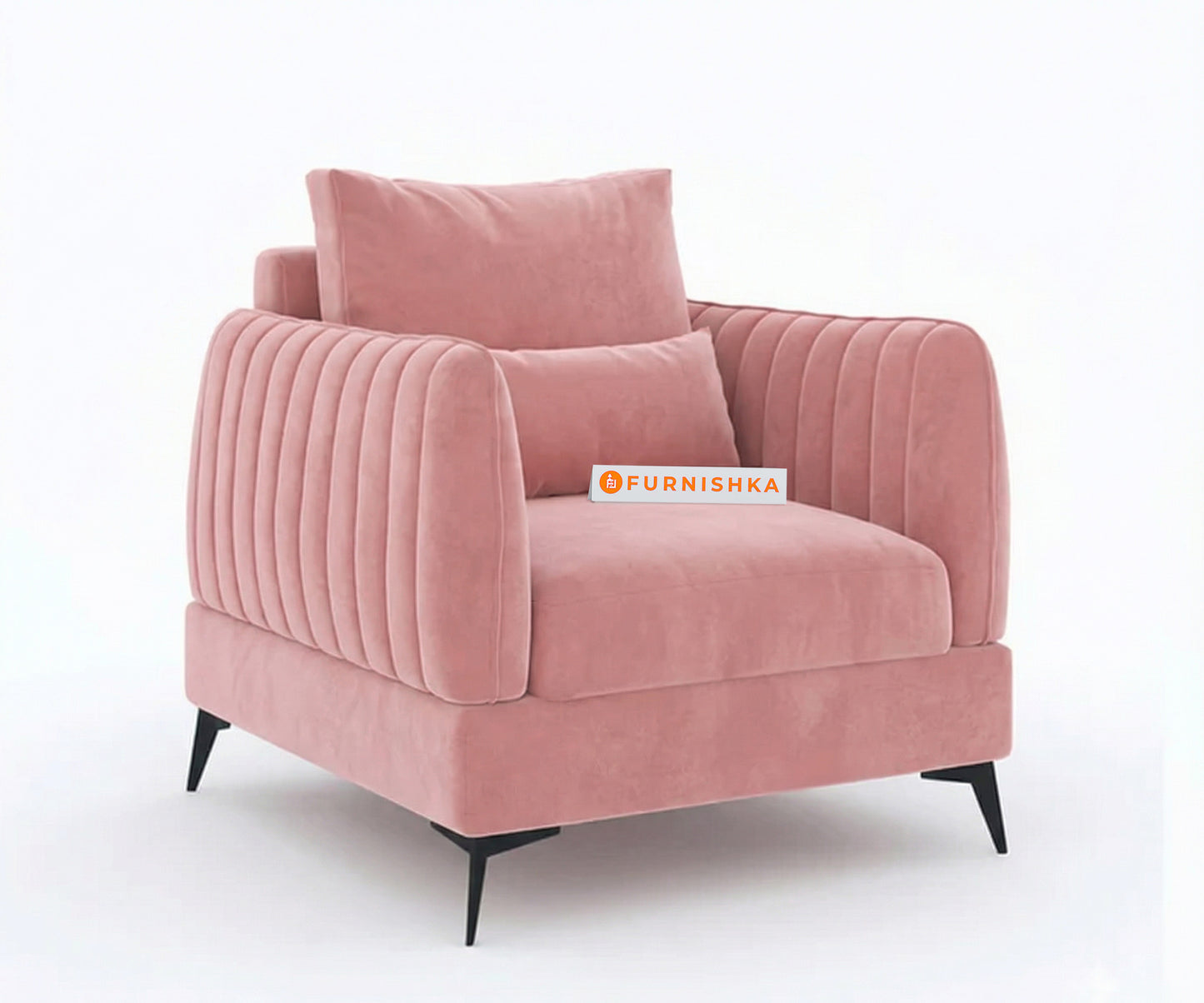 Corbida Sofa 1 Seater Flamingo Pink - Furnishka 