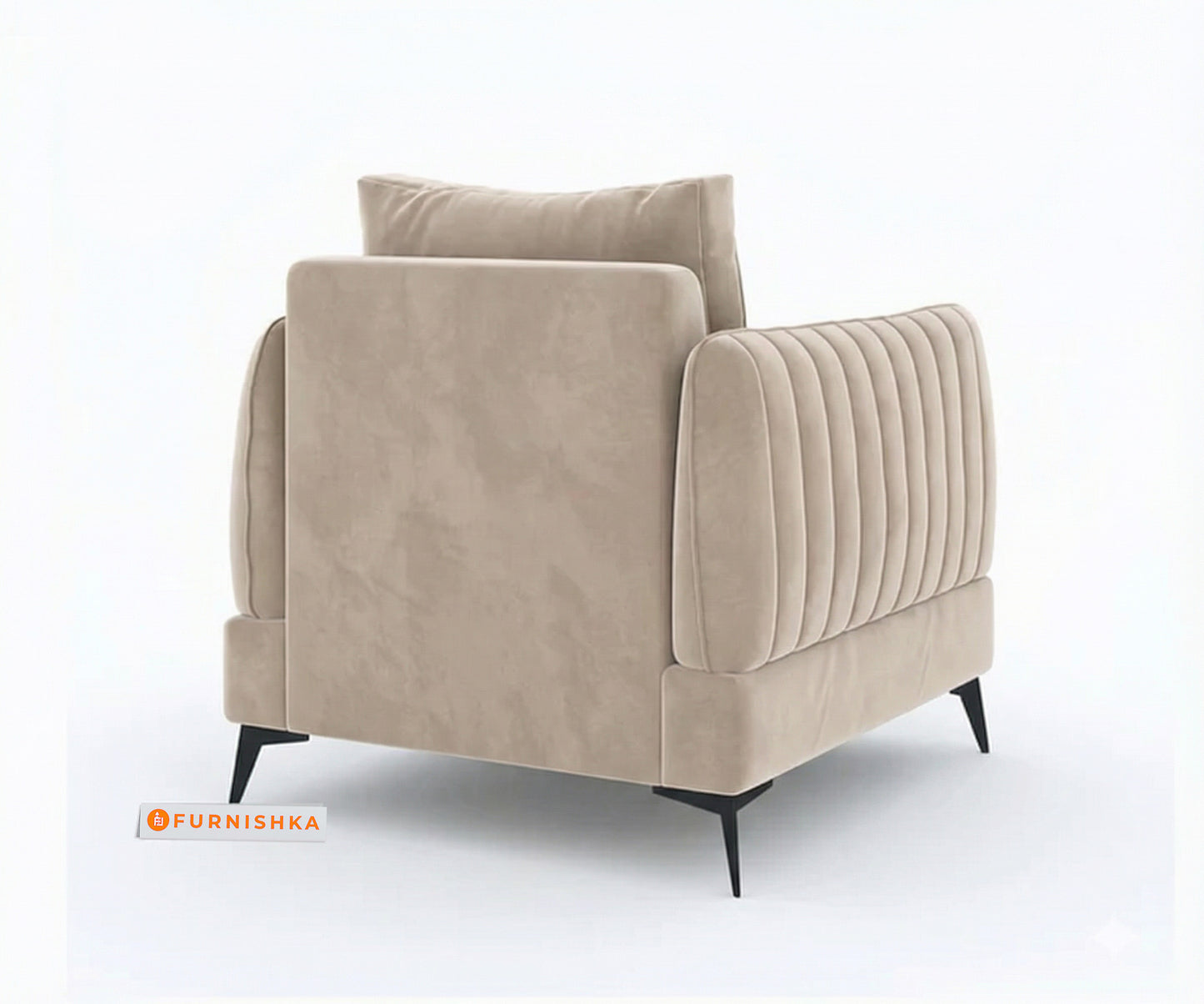 Corbida Sofa 1 Seater Light Beige - Furnishka 