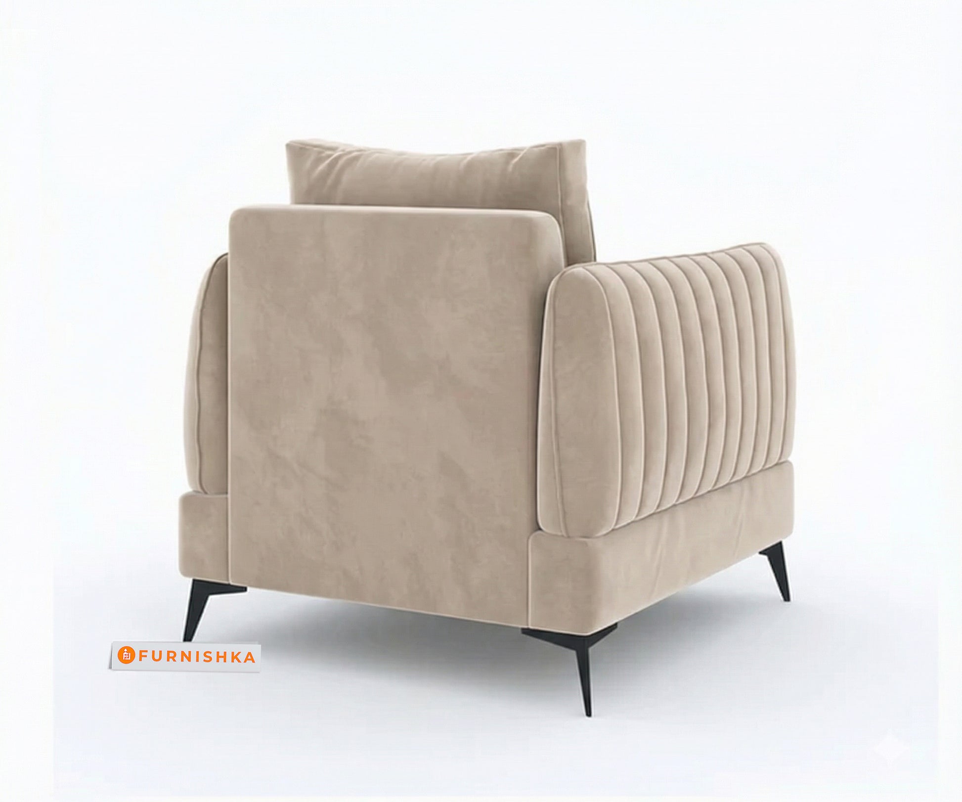 Corbida Sofa 1 Seater Light Beige - Furnishka 