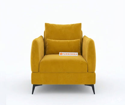 Corbida Sofa 1 Seater Mustard Yellow - Furnishka 