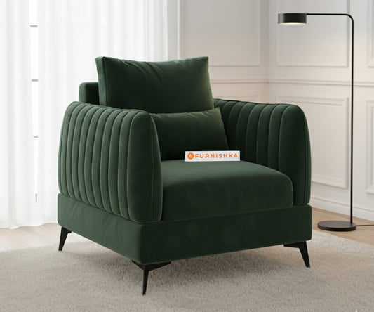 Corbida Sofa 1 Seater Pine Green - Furnishka