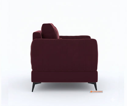 Corbida Sofa 1 Seater Red Wine - Furnishka 