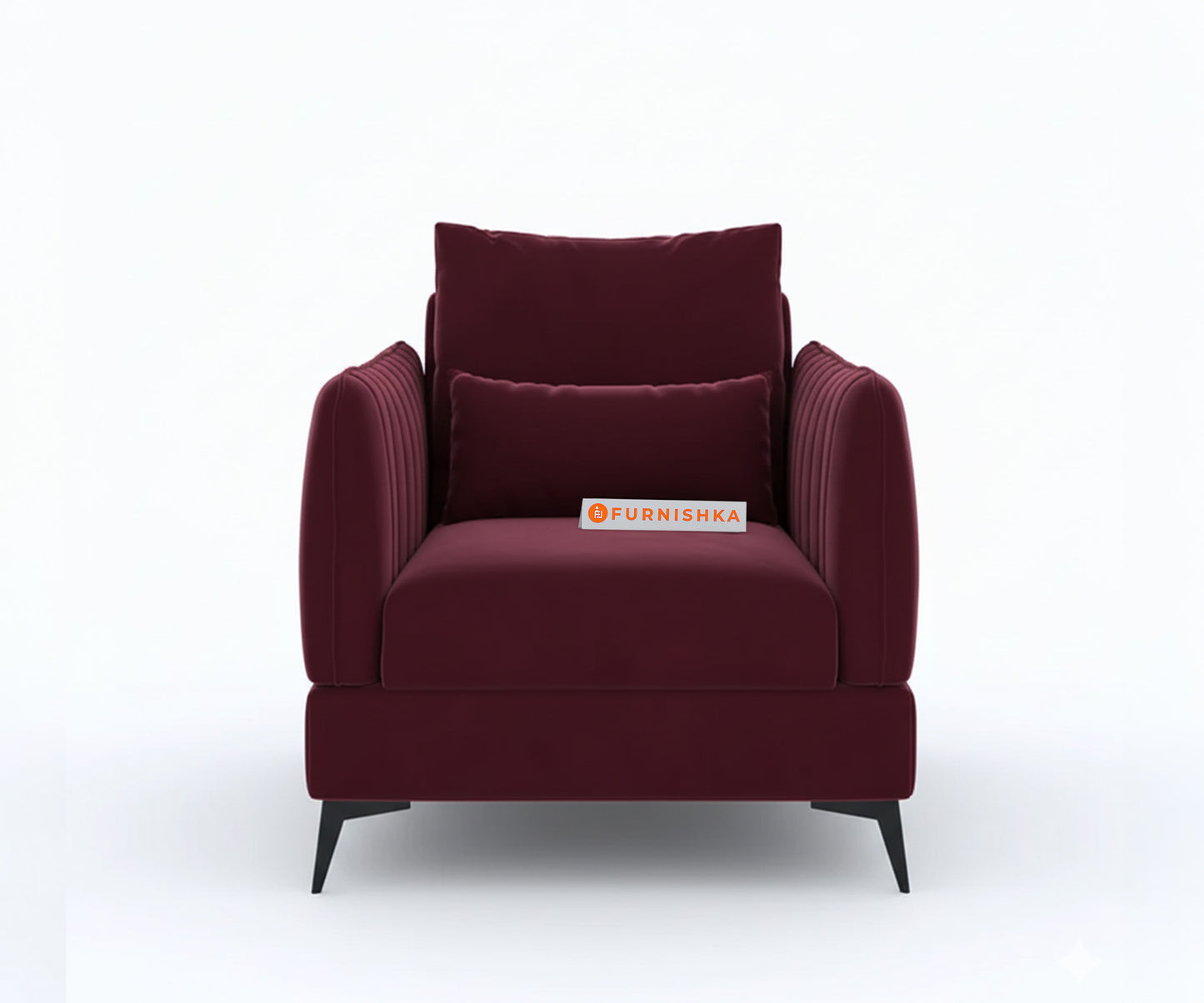 Corbida Sofa 1 Seater Red Wine - Furnishka 