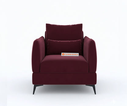 Corbida Sofa 1 Seater Red Wine - Furnishka 