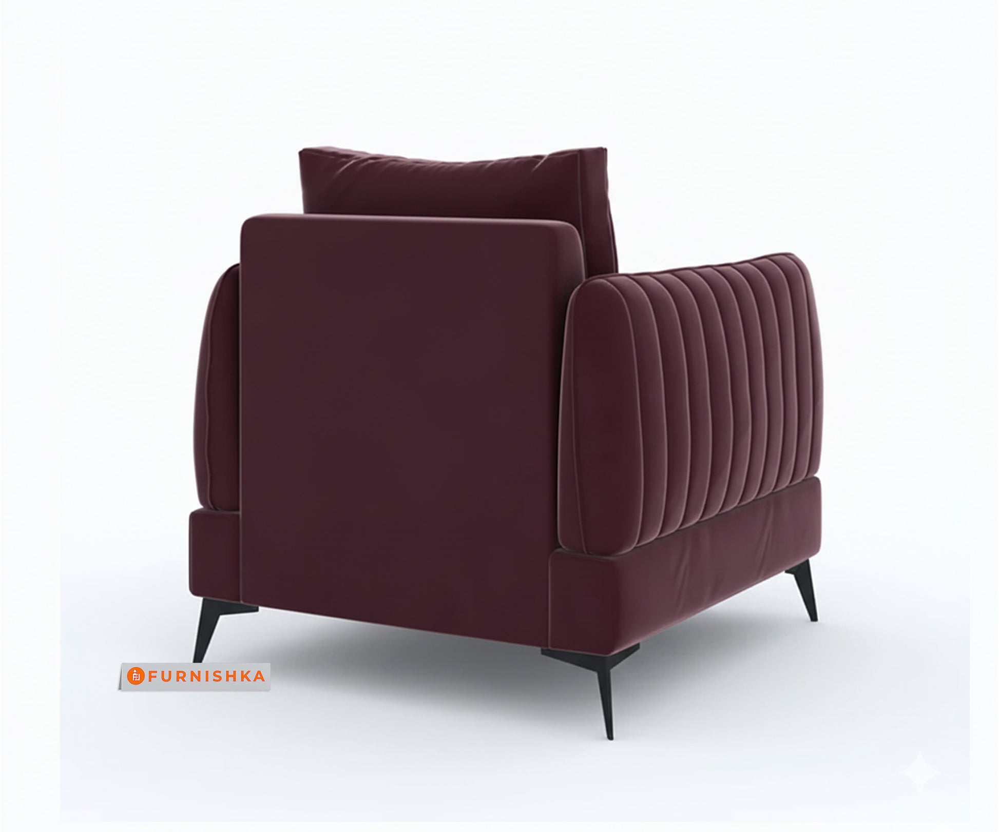 Corbida Sofa 1 Seater Red Wine - Furnishka 