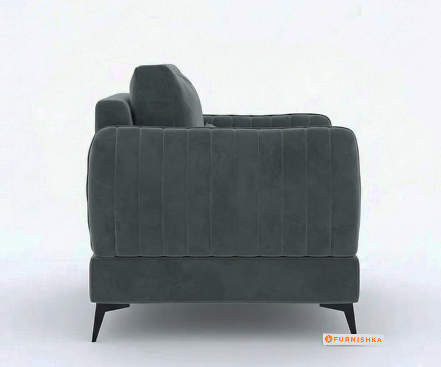 Corbida Sofa 1 Seater Space Grey - Furnishka 