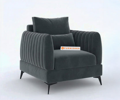 Corbida Sofa 1 Seater Space Grey - Furnishka 