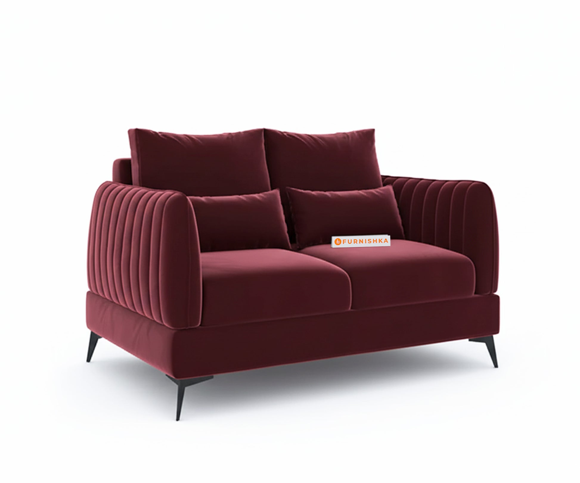 Corbida Sofa 2 Seater Red Wine - Furnishka 