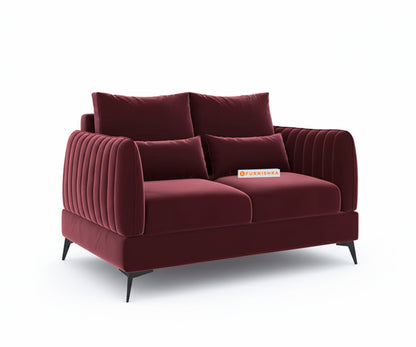 Corbida Sofa 2 Seater Red Wine - Furnishka 
