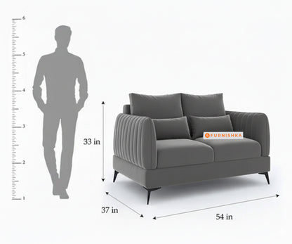 Corbida Sofa 2 Seater Space Grey - Furnishka 