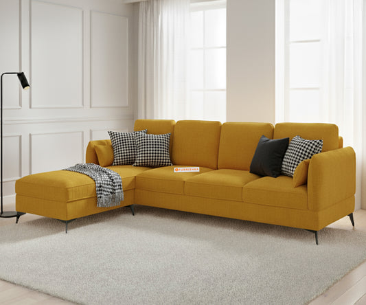 Corbida Sofa 3+L LHS  Mustard yellow - Furnishka 