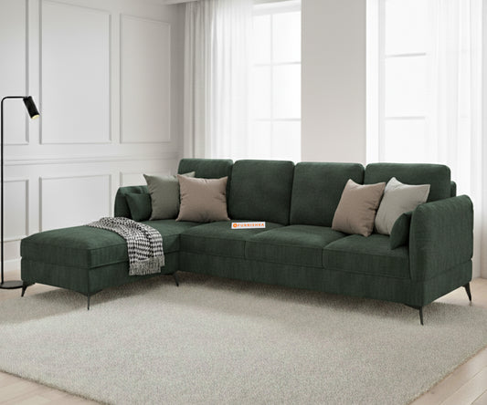Corbida Sofa 3+L LHS Pine Green - Furnishka 