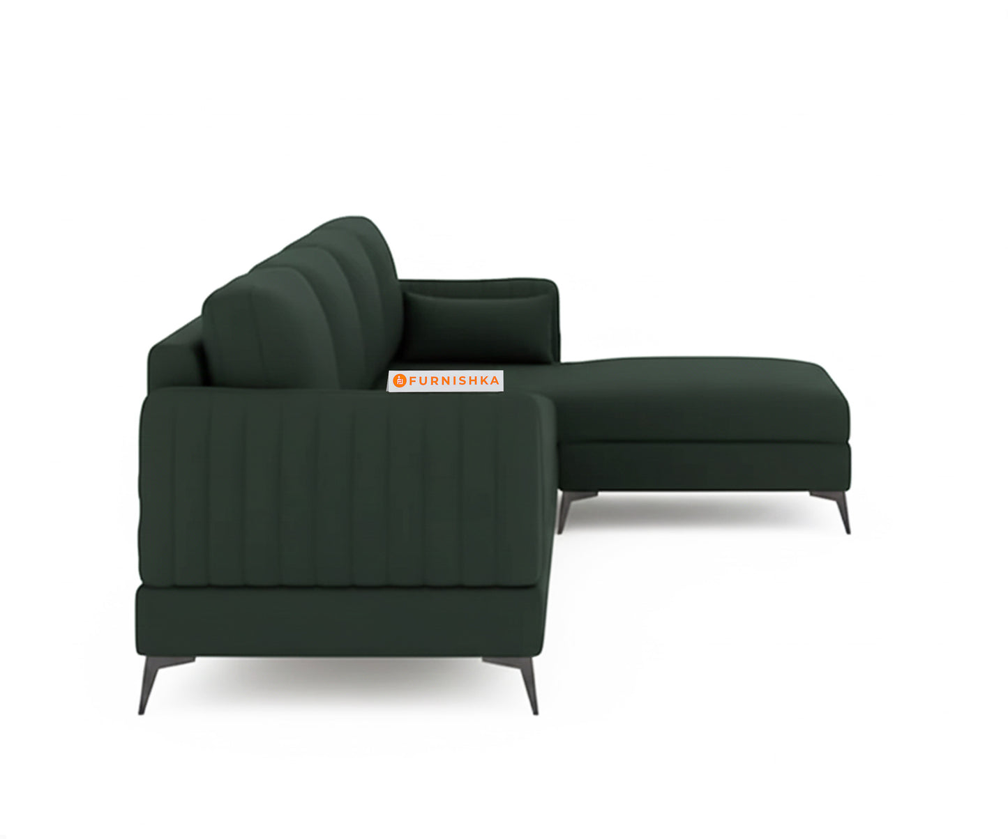 Corbida Sofa 3+L RHS Pine green - Furnishka 