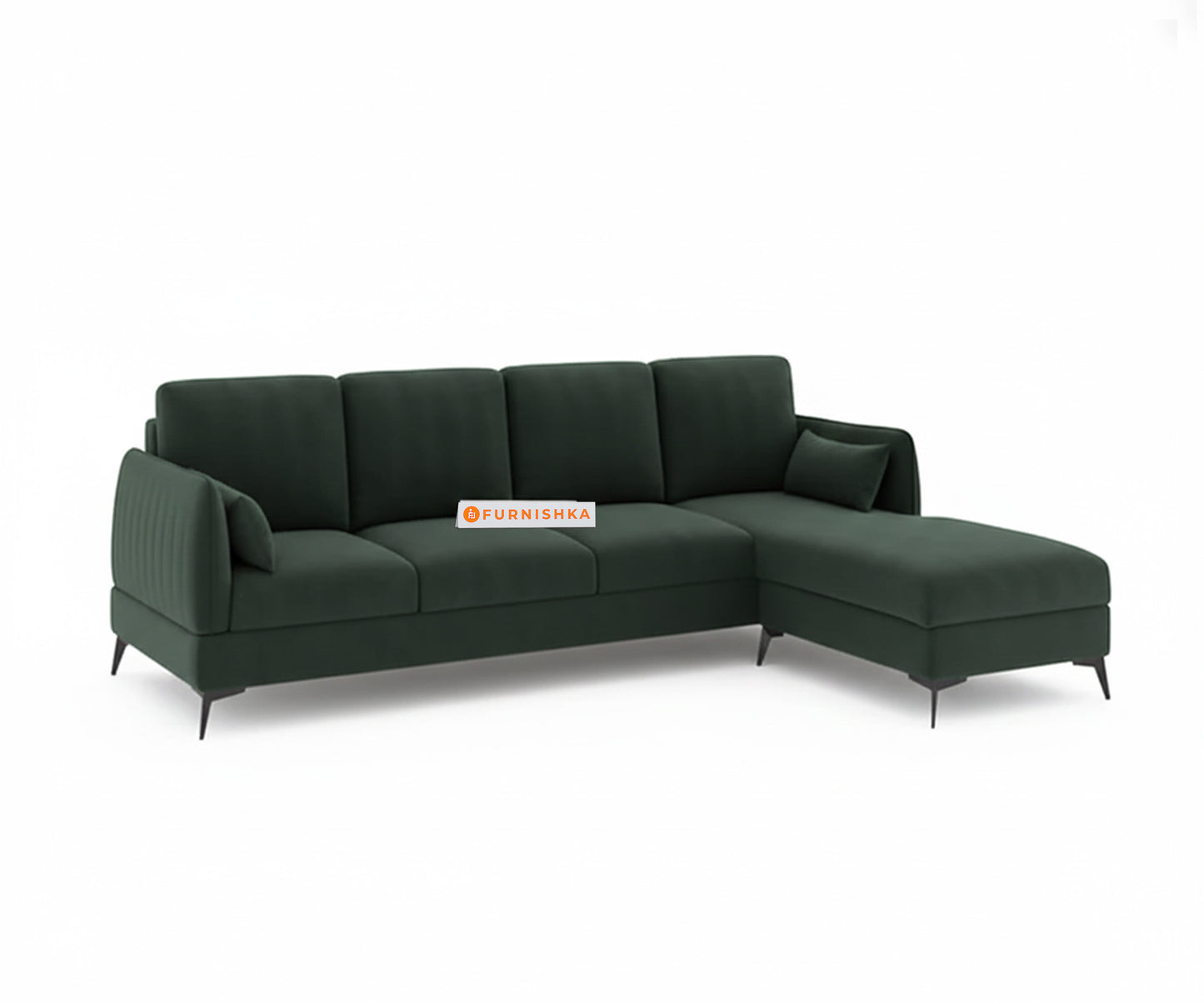 Corbida Sofa 3+L RHS Pine green - Furnishka 