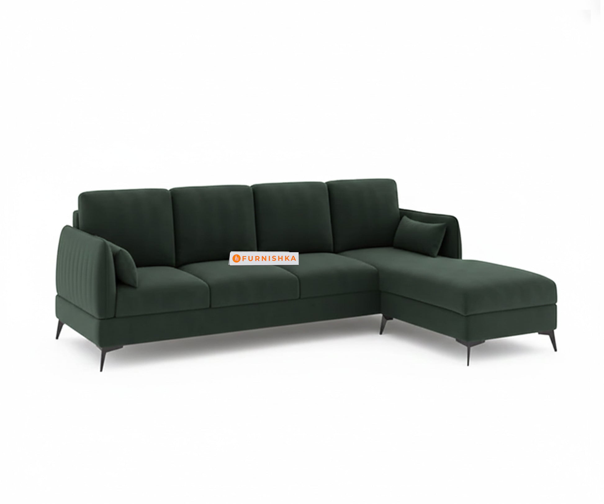 Corbida Sofa 3+L RHS Pine green - Furnishka 