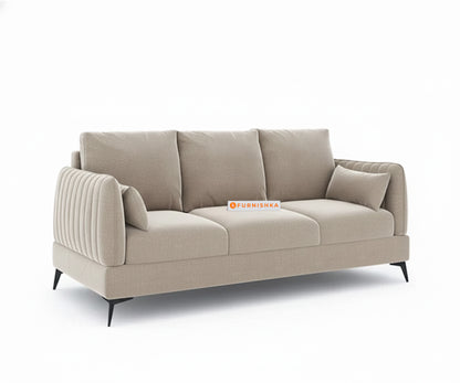 Corbida Sofa 3 Seater Light Beige - Furnishka 
