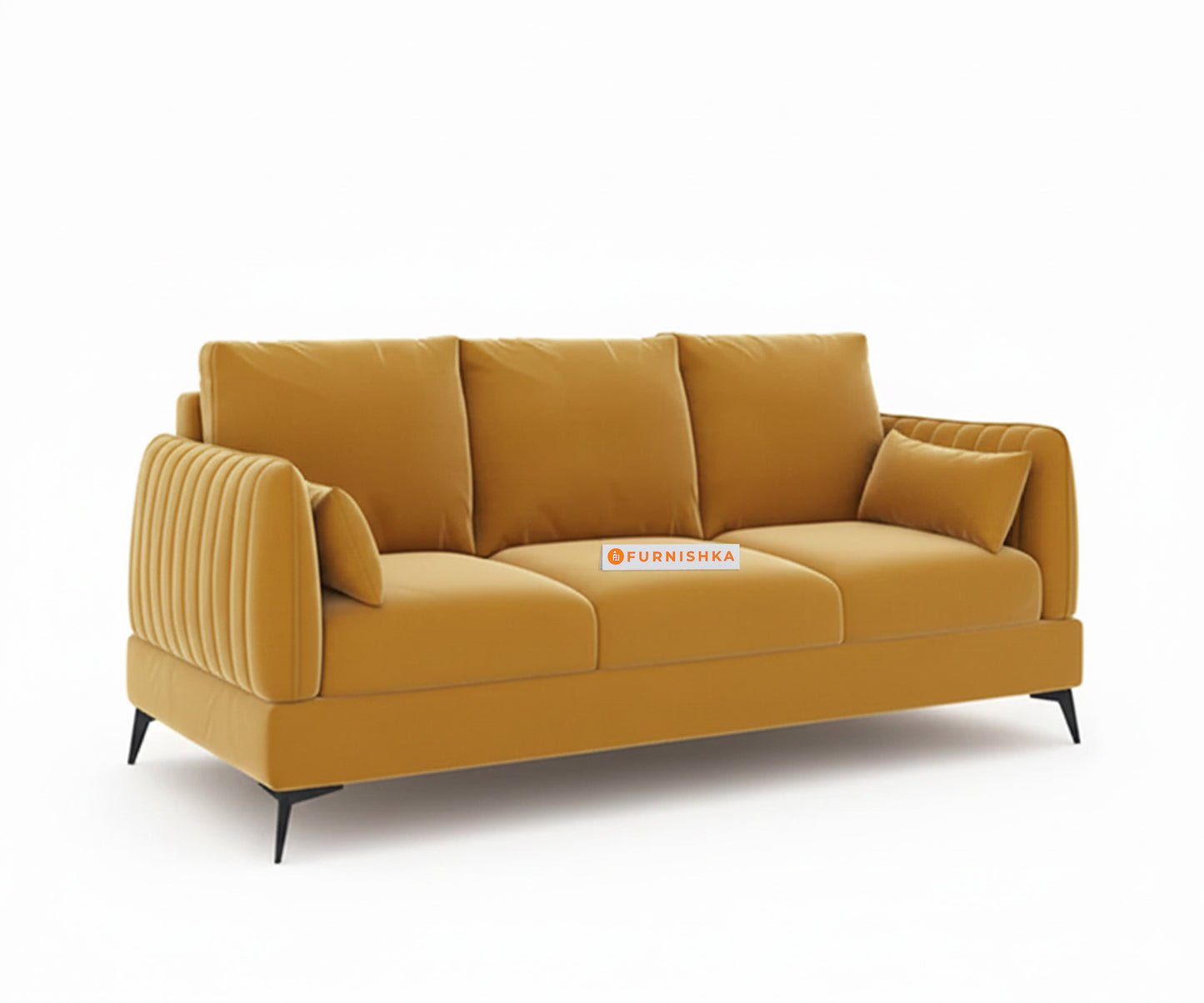 Corbida Sofa 3 Seater Mustard Yellow - Furnishka 