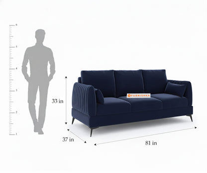 Corbida Sofa 3 Seater Persian Blue - Furnishka 