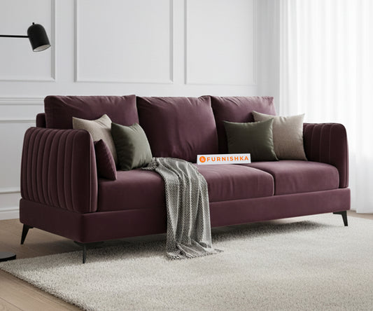 Corbida Sofa 3 Seater Red Wine - Furnishka 