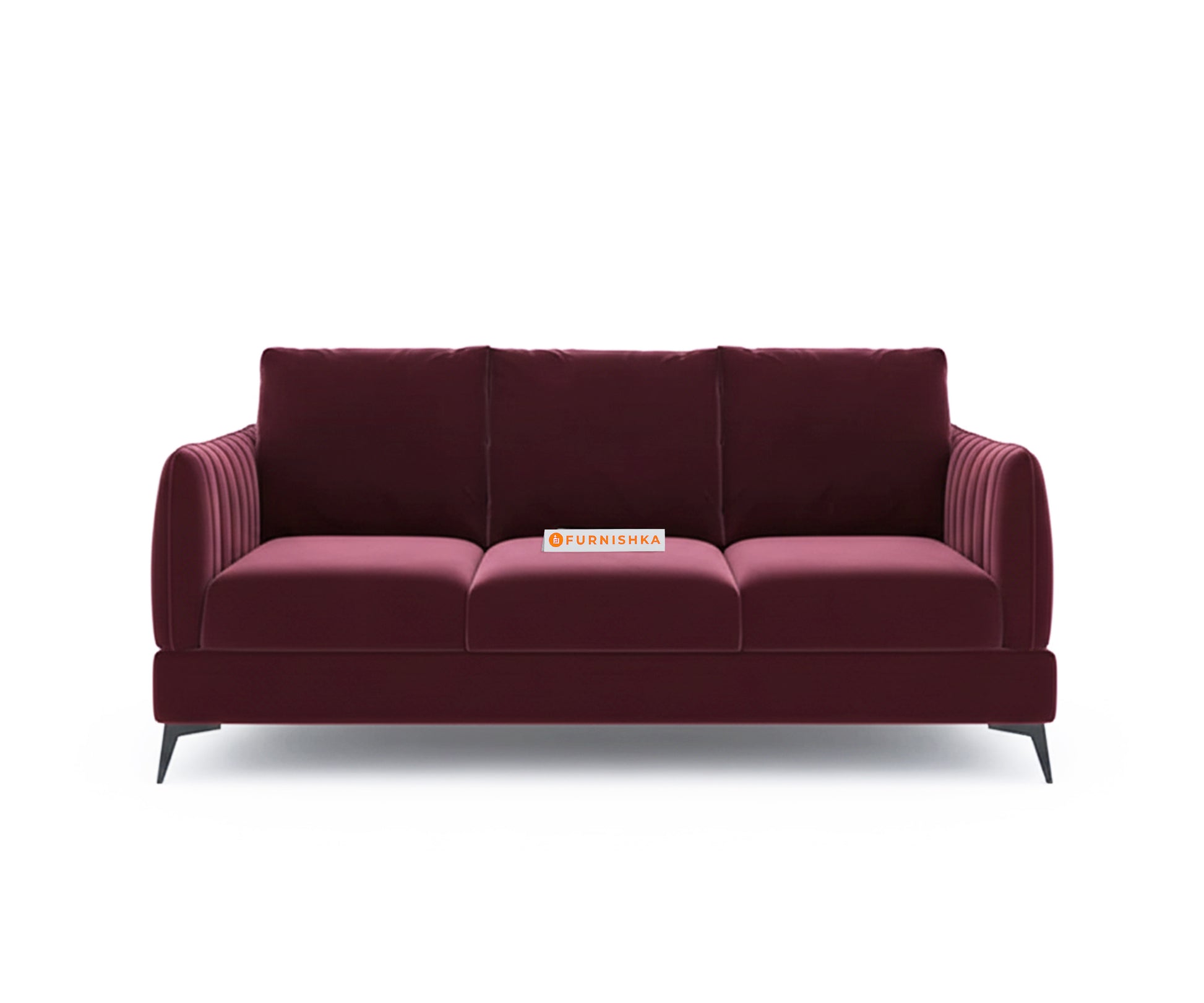 Corbida Sofa 3 Seater Red Wine - Furnishka 