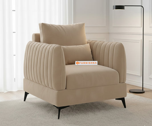 Corbida Sofa 1 Seater Light Beige