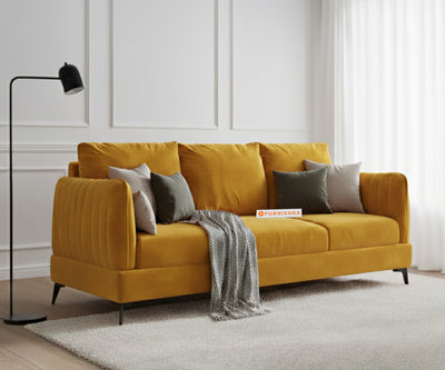 Corbida Sofa 3 Seater Mustard Yellow