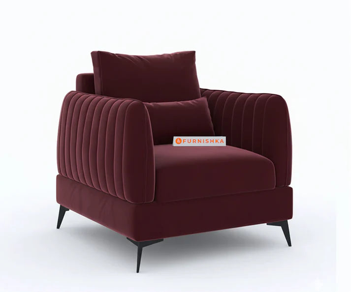 Corbida 3+1+1 Seater Sofa Set Red Wine