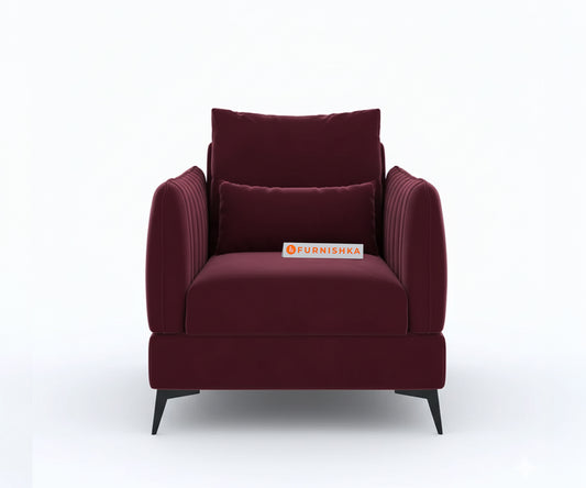 Corbida Sofa 1 Seater Red Wine