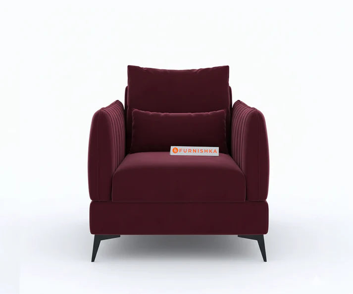 Corbida 3+1+1 Seater Sofa Set Red Wine