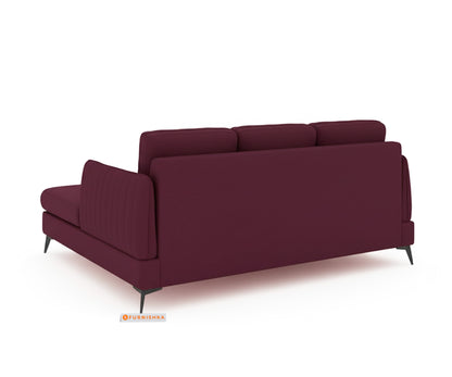 Corbida 2 Seater L Shape Sofa LHS Red Wine
