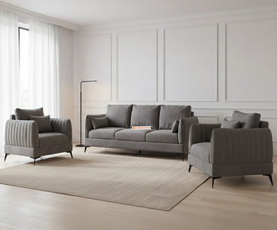 Corbida 3+1+1 Seater Sofa Set Space Grey