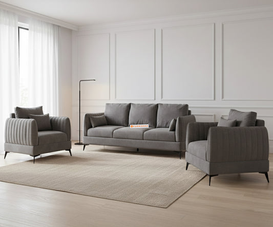 Corbida 3+1+1 Seater Sofa Set Space Grey