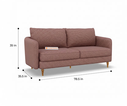 Flora 3 seater sofa in Bone white
