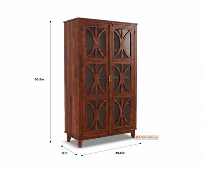 Levin Sheesham Wood Bookshelf in Honey Finish