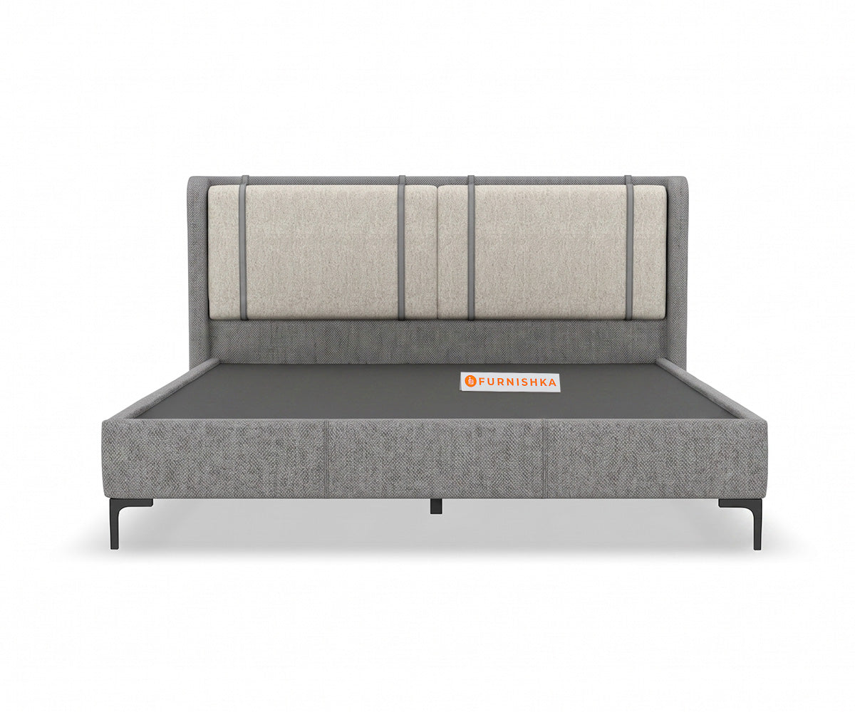 Vero Queen Non-Storage Upholstered Bed in Infinity Grey and Bone White